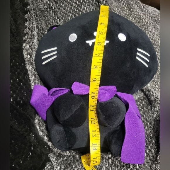 Mimicoco Vampire Smokey Black Cat Weighted Plush 12" - Picture 5 of 6